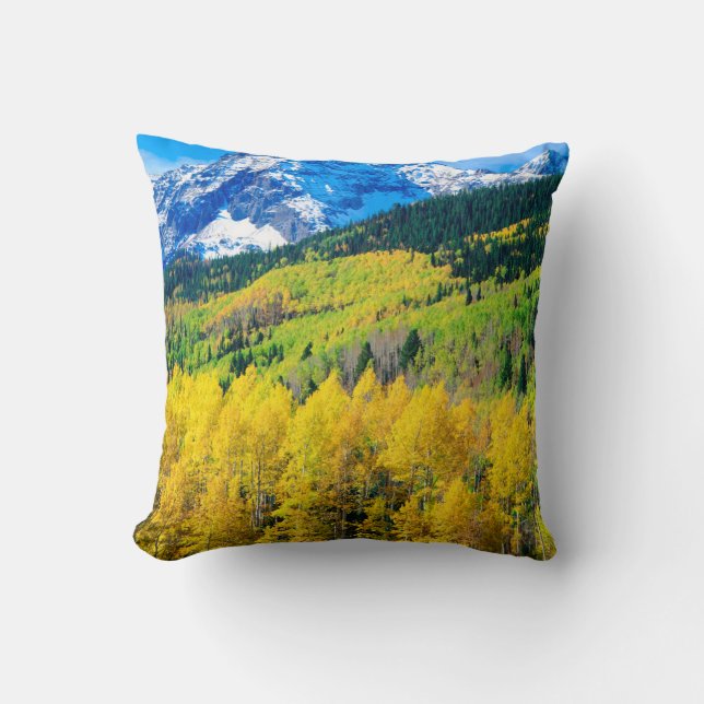 Autumn in the Rockies Throw Pillow (Front)