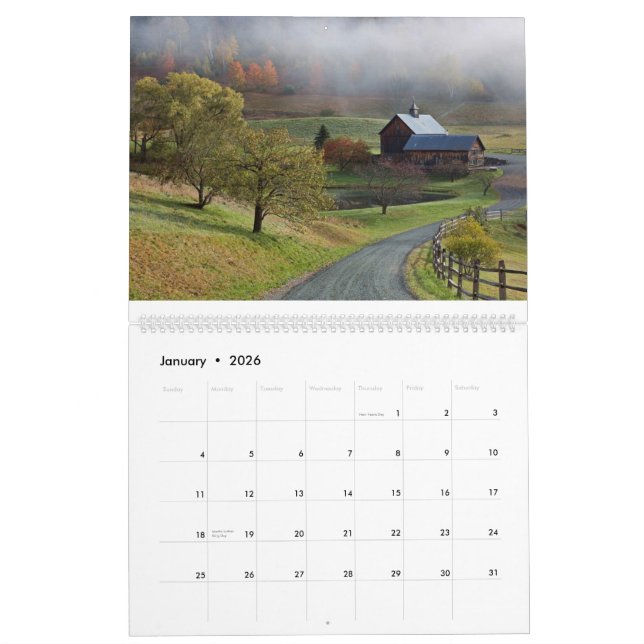 Autumn in Vermont - 2015 Calendar (Jan 2026)