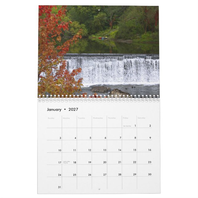Autumn In Vermont Calendar (Jan 2027)