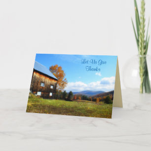 Autumn In Vermont Thanksgiving Card