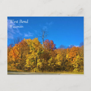 Autumn in West Bend, Wisconsin Postcard