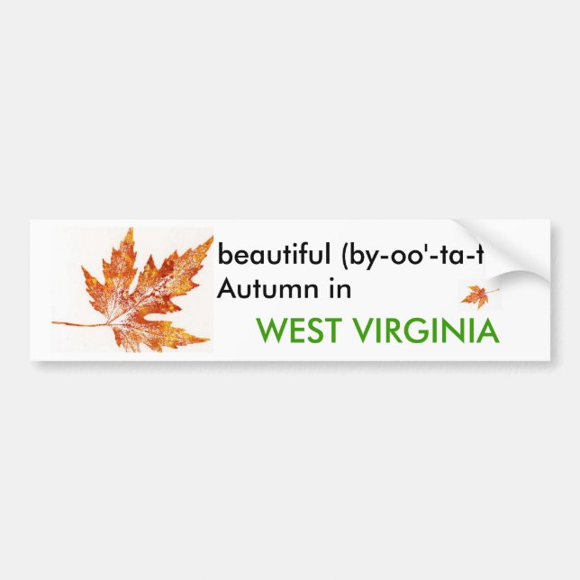 Autumn in West Virginia Bumper Sticker (Front)