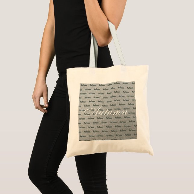 Autumn-inspired custom canvas tote bag (Front (Product))