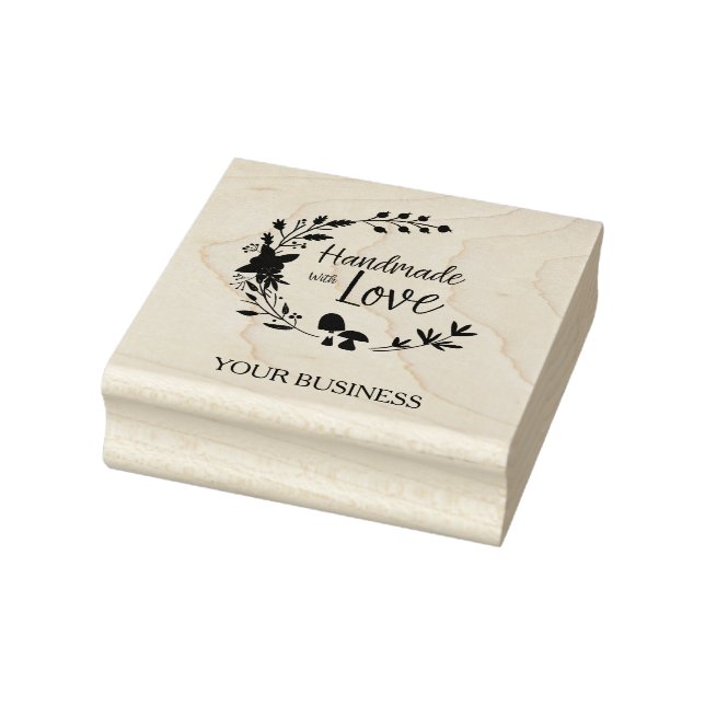 Autumn Inspired Handmade with Love Quote Rubber Stamp (Stamp)
