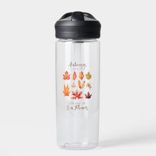 Autumn is a Second Spring – Fall Leaves Water Bottle