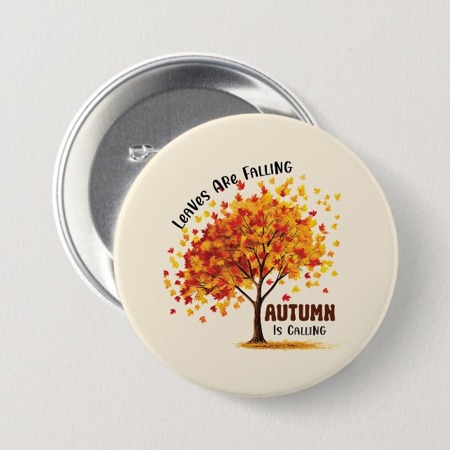 Autumn is Calling 3 Inch Round Button (Front & Back)
