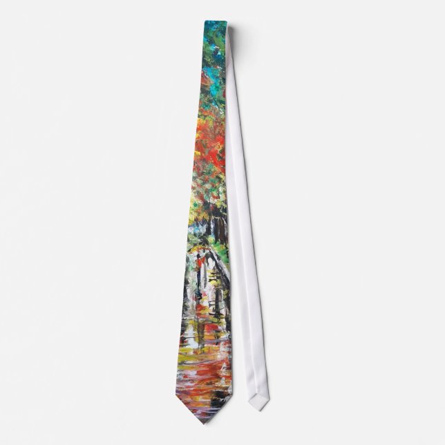 Autumn Is Coming - Watercolor Painting - Art Tie (Front)