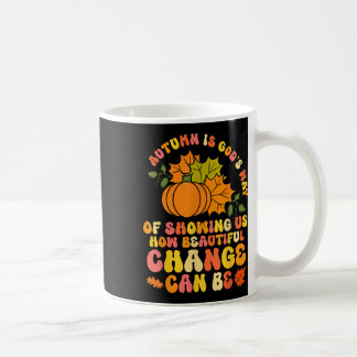 Autumn Is Gods Way Fall Pumpkin Maple Leaves Women Coffee Mug
