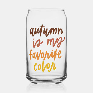 "Autumn Is My Favourite Colour" Can Glass
