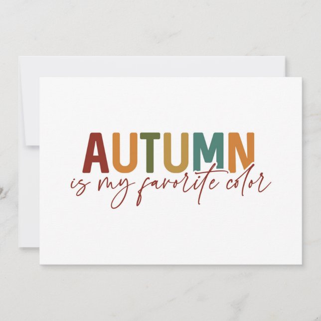 Autumn Is My Favourite Colour Card (Front)