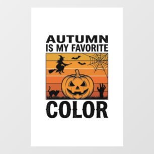 Autumn Is My Favourite Colour Halloween Pumpkin De Window Cling