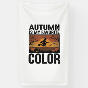 Autumn Is My Favourite Colour Halloween Witch Desi Banner