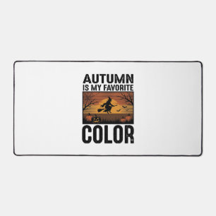Autumn Is My Favourite Colour Halloween Witch Desi Desk Mat