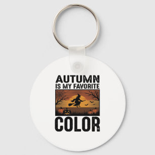 Autumn Is My Favourite Colour Halloween Witch Desi Keychain
