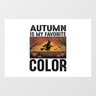 Autumn Is My Favourite Colour Halloween Witch Desi Window Cling