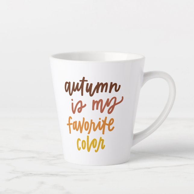 "Autumn Is My Favourite Colour" Latte Mug (Right)