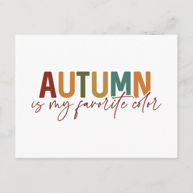 Autumn Is My Favourite Colour Postcard (Front)