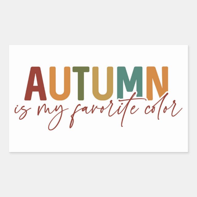 Autumn Is My Favourite Colour Sticker (Front)