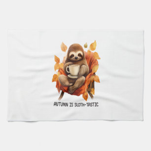 Autumn is Sloth Tastic Kitchen Towel