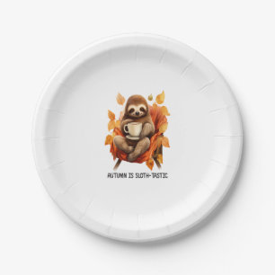 Autumn is Sloth Tastic Paper Plate