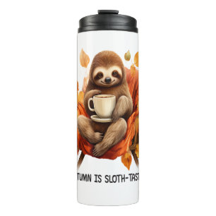 Autumn is Sloth Tastic Thermal Tumbler