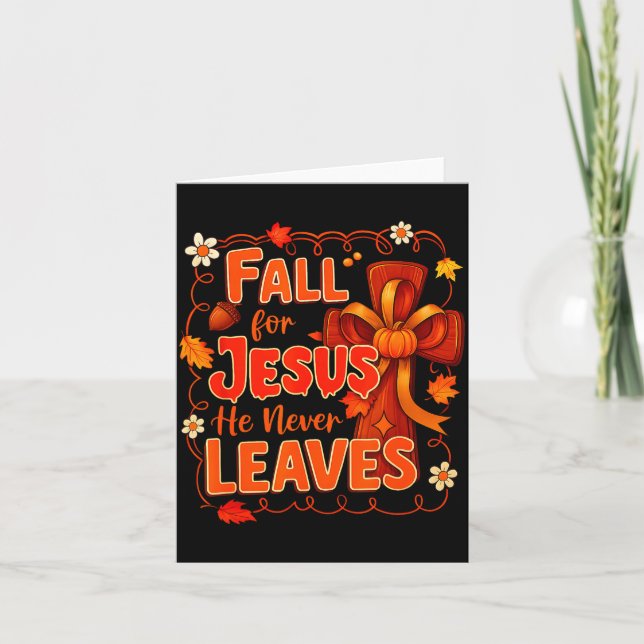 Autumn Jesus My Favourite Season Fall Christian Th Card (Front)