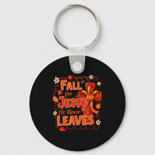 Autumn Jesus My Favourite Season Fall Christian Th Keychain