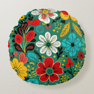 Autumn Joy N01 Round Pillow