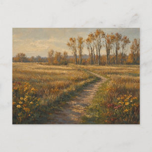 Autumn Jungle Way Nature Scene Postcard