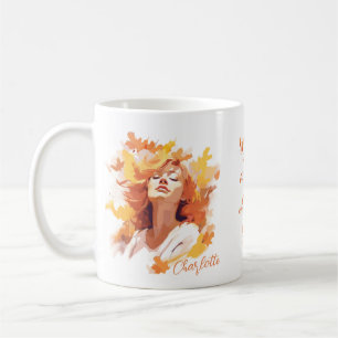 Autumn Just A Girl Who Loves Fall Watercolor Coffee Mug