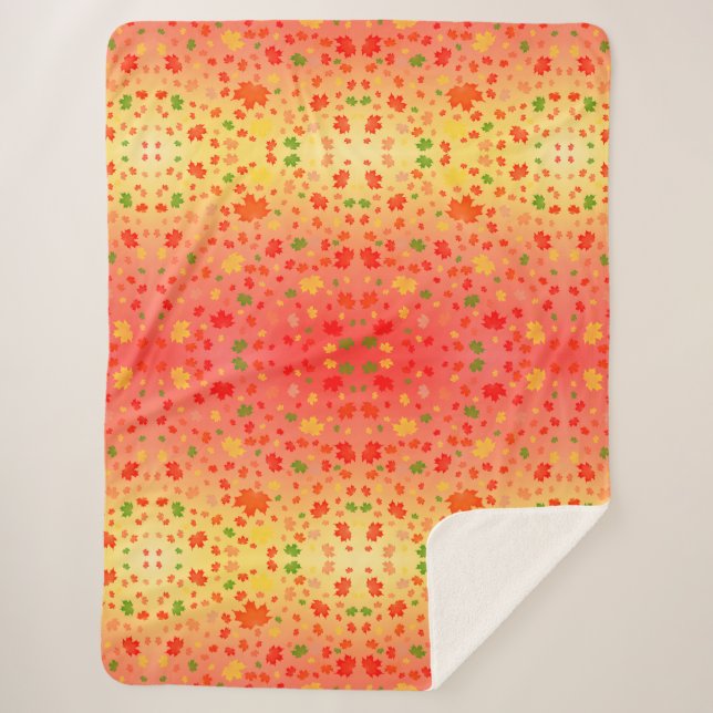 Autumn Kaleidoscope  Sherpa Blanket (Front)