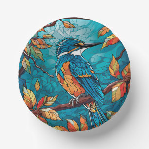 Autumn Kingfisher Paper Bowls Paper Plate