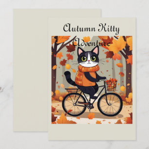Autumn Kitty Adventure Thank You Card