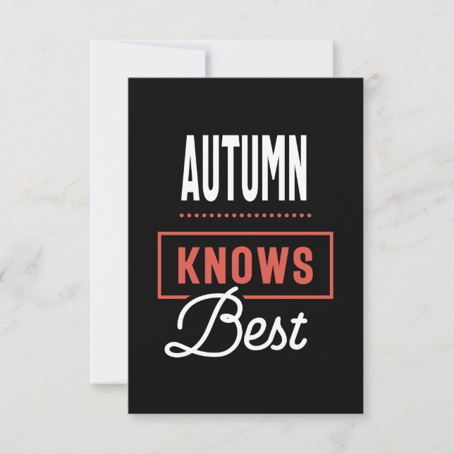 Autumn Knows Best RSVP Card (Front)