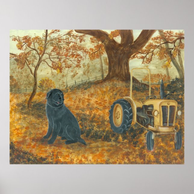 Autumn Labrador Poster (Front)