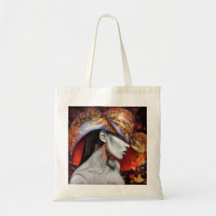 Autumn Lady Tote Bag - Painting Art