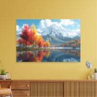 Autumn Lake Canvas Art