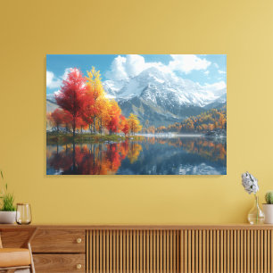 Autumn Lake Canvas Art