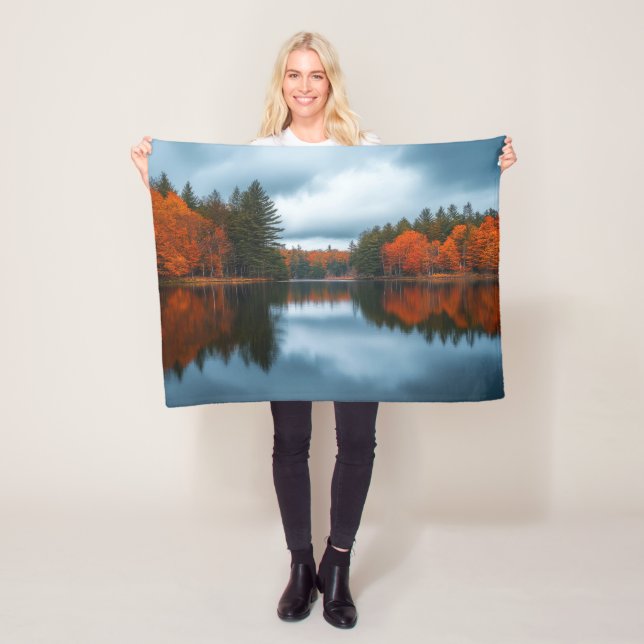 Autumn Lake Fleece Blanket (In Situ)