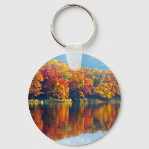 Autumn Lake Keychain