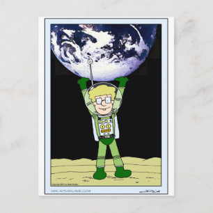 Autumn Lake "LUNAR  TOURIST" Postcard