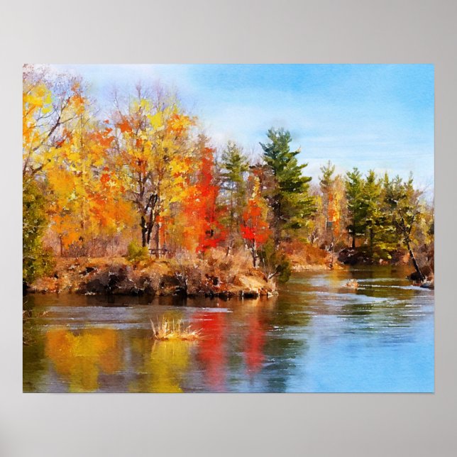 Autumn Lake Poster (Front)