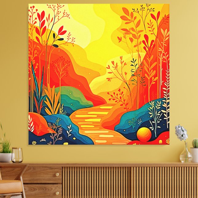 Autumn Landscape Art Canvas Print (Insitu(LivingRoom))