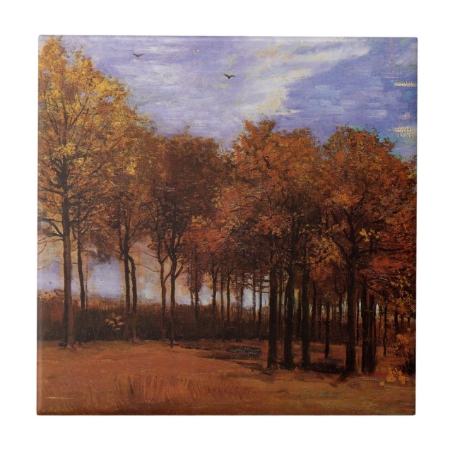 Autumn Landscape by Vincent van Gogh Tile (Front)