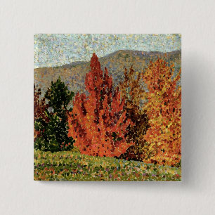 Autumn Landscape, c.1903 (oil on canvas) 2 Inch Square Button