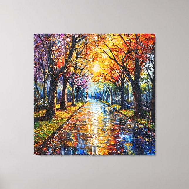 Autumn landscape canvas print (Front)