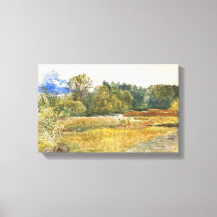 Autumn landscape in Rybiniszki Stanislaw Maslowski Canvas Print