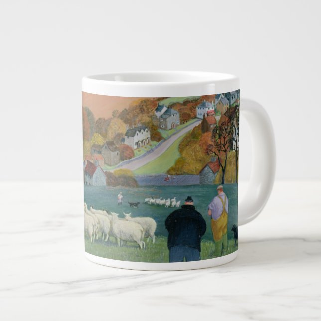 Autumn Landscape Large Coffee Mug (Front Right)