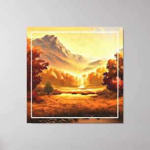 Autumn Landscape Painting-1 Canvas Print