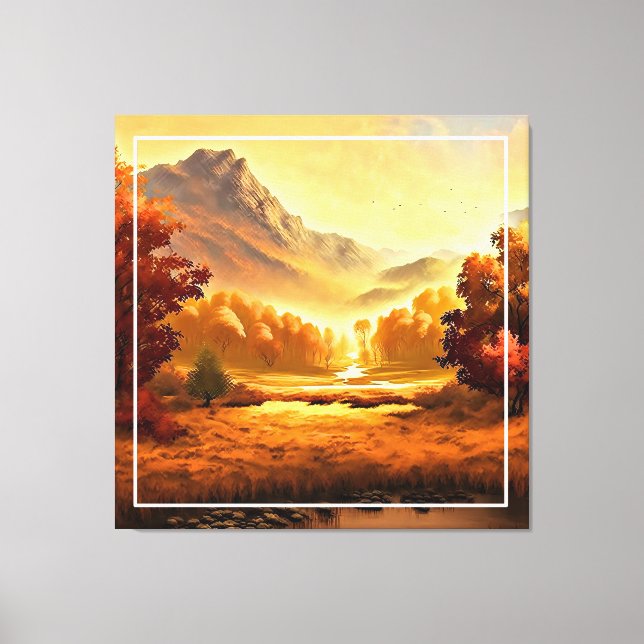 Autumn Landscape Painting-1 Canvas Print (Front)